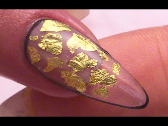 Loose Gold Leaf on Nails 