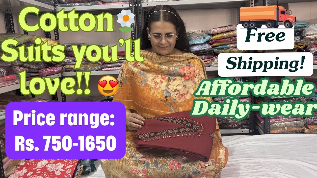 Daily Wear Cotton Collection 🌿 |  Free Shipping Across India 🚚 | 📞 Call / WhatsApp @ 92170 70890