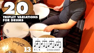 20 Triplet Variations For Drums (Bonzo Style)