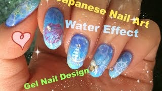 Summer Holiday Gel Polish Nail Art Tutorial 5 of 6~~Japanese Nail Design Water Effect