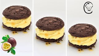 Passion Fruit Chocolate Chip Cookie Sandwiches - AMAZING Flavour Combination