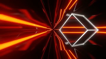 Orange and White Sci Fi Neon Weightlessness Tunnel Background VJ Loop in HD