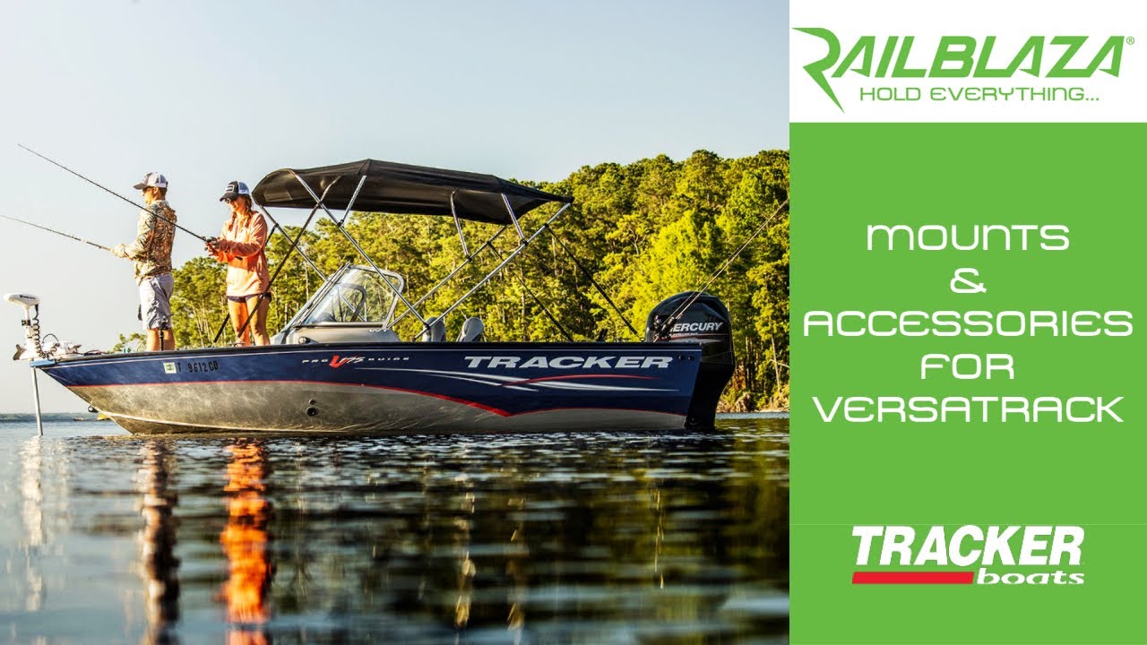 Mounts & Accessories For Tracker Boats Versatrack System - YouTube