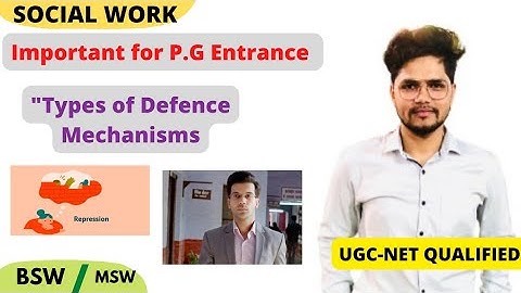 Types of Defence Mechanisms || DUET P.G || UGC-NET || SOCIAL WORK Psychology || Nadeem