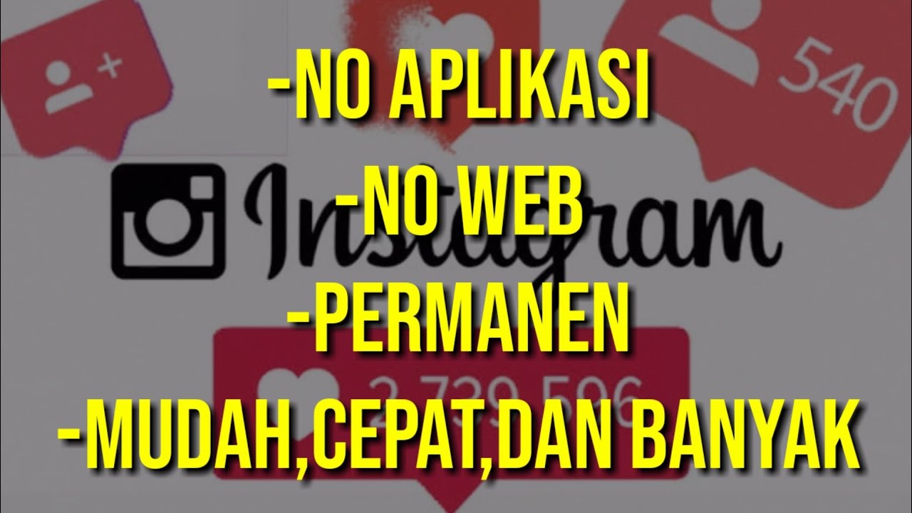 CARA MENAMBAH FOLLOWER AKTIF ORANG INDONESIA DI INSTAGRAM TANPA