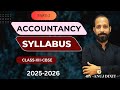 ACCOUNTANCY SYLLABUS CLASS- XII 2025-2026