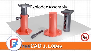 FreeCAD 1.1Dev: ExplodedAssembly - jack stand