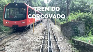 🇧🇷🚈 Trem do Corcovado subindo - janela frontal