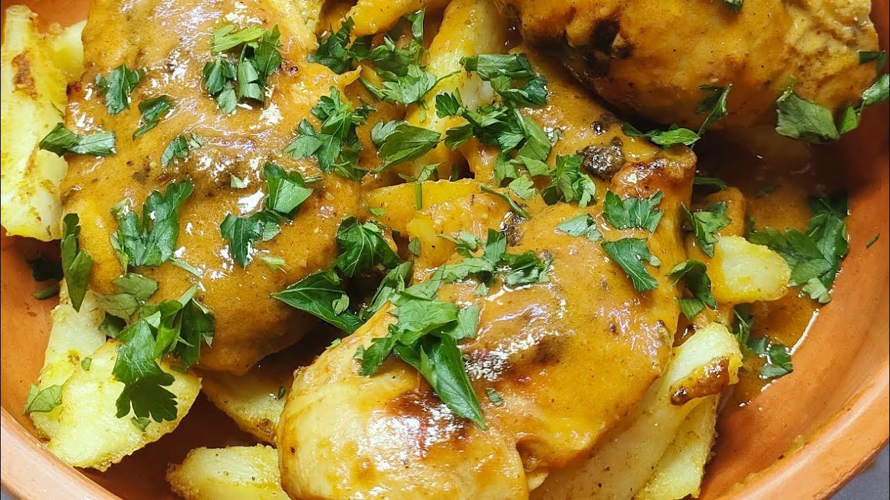 أحسن طريقة لدجاج ماريني غير فالمقلاة  مع بطاطا فالكوشة🍗🔥