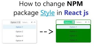 How to customize Style of NPM package in React JS For Your OWN || Change Styles|| Color || Alignment