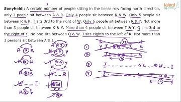 Linear Arrangement | Advanced Example – 19 | Reasoning Ability | TalentSprint Aptitude Prep