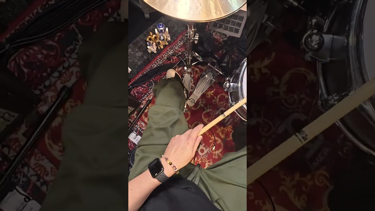 How to play foot splash🥁 #drums #drummer #lesson