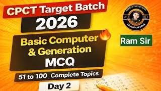 Basic Computer MCQ (51–100) CPCT| Target beach 2026 | March 2026 Special 🔥 Day 2