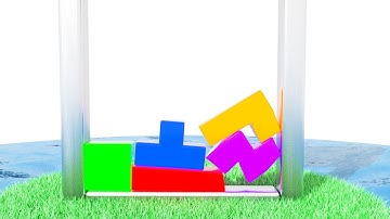 SOFTBODY TETRIS SIMULATION. C4D PHYSICS ANIMATION S02