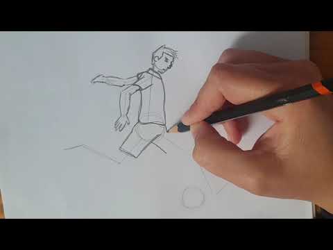 Video: How To Draw A Football Player With A Pencil