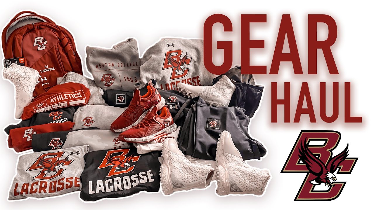D1 COLLEGE LACROSSE GEAR HAUL UA BOSTON COLLEGE 2020 YouTube