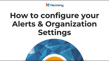 How to Cofigure  your Alrets & Organization Settings
