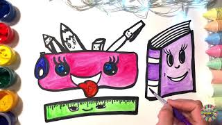 COLORING BOOK , Coloring and drawing for kids / РАСКРАСКА / ОСЫПАНИЕ БЛЁСТКАМИ / #глитер / color tv