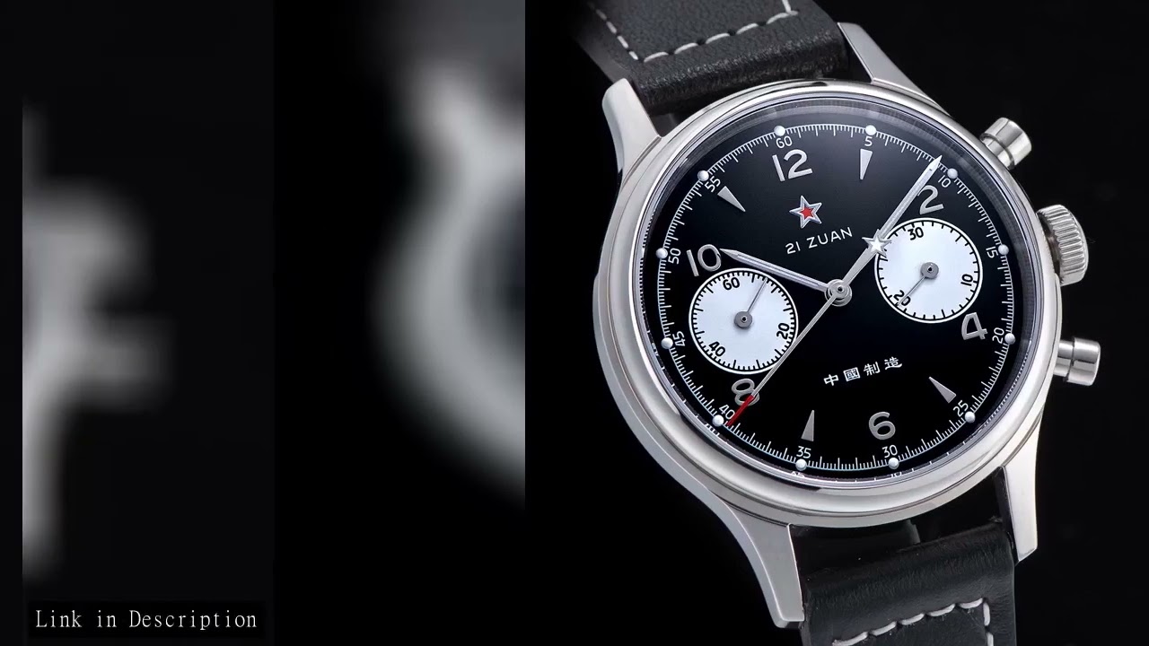 1963 Panda Pilot Chronograph Watch Men 40mm Air Force Sapphire Senior  ST1901 Mechanical Wristwatche