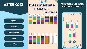 Water sort Puzzle | Brain Games | Intermediate Level | Level-3 | Improve IQ | Color sort Puzzle