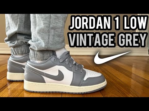 FIRE COLORWAY! | Jordan 1 Low Vintage Grey Review & On Feet!