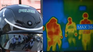 群衆から高熱の人を検知し警報音　ドバイ警察、検温ヘルメット導入　新型コロナ