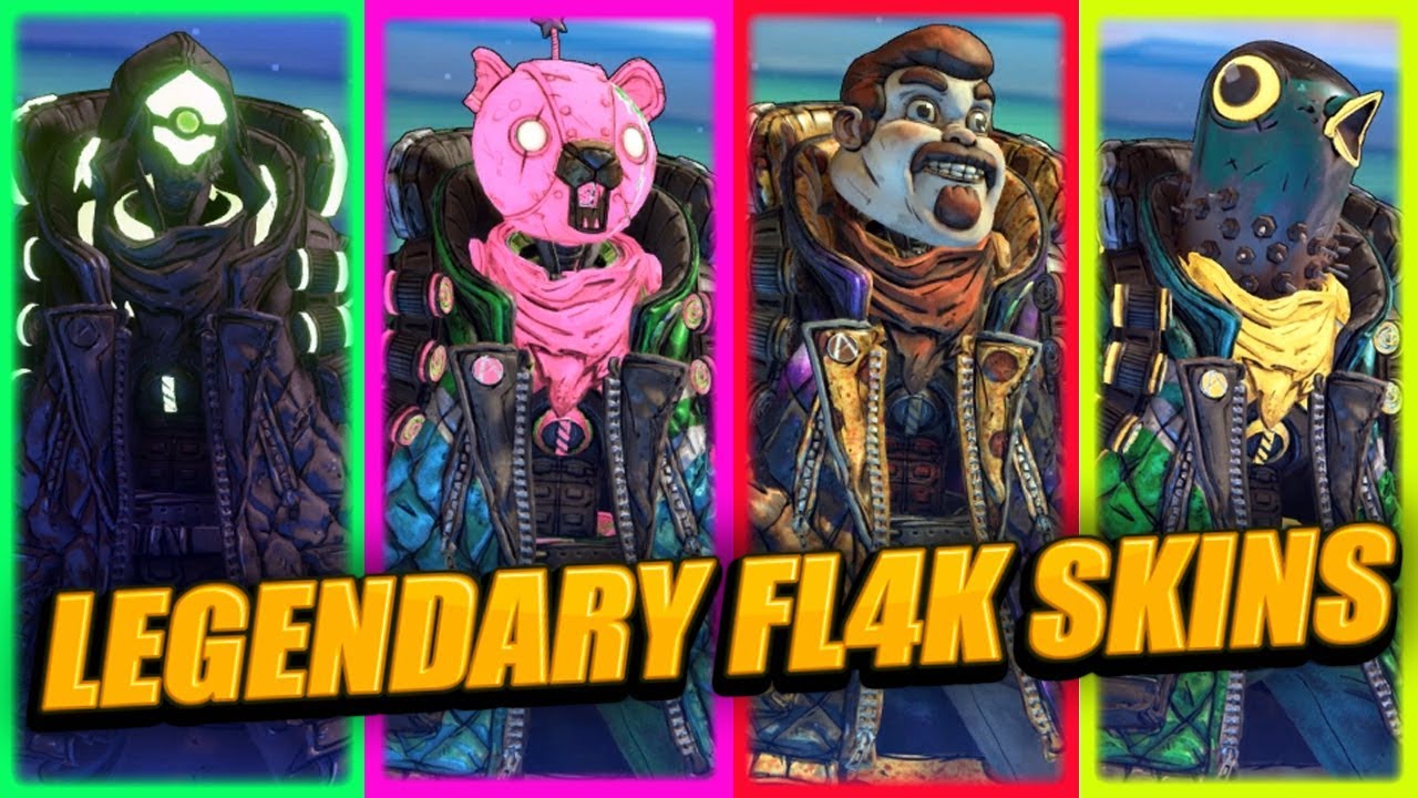 The Best Fl4k Legendary Heads Skins Here Are 37 Fl4k Heads Skins Borderlands 3 Youtube