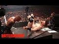 WWE Network Randy Orton sends Sheamus crashing into the announce table WWE Battleground 2015