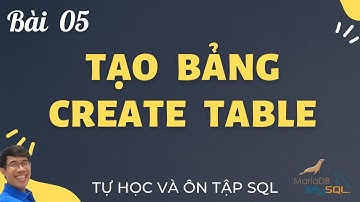 Học SQL 05. Tạo bảng bằng câu lệnh Create Table trong cơ sở dữ liệu SQL | Tự học câu lệnh SQL