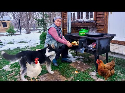 Baking Bread and Frying Fish in New Oven