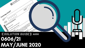 0606/21/May/June 2020 Additional Mathematics Paper 2 Marking Scheme (MS) *Audio Voiceover
