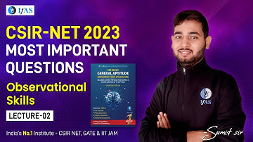 CSIR NET General Aptitude Observation Skills | IFAS