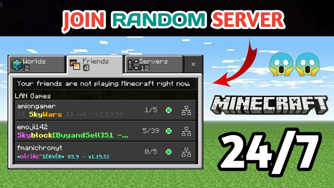 How to join random Minecraft servers | How to join random Minecraft ...