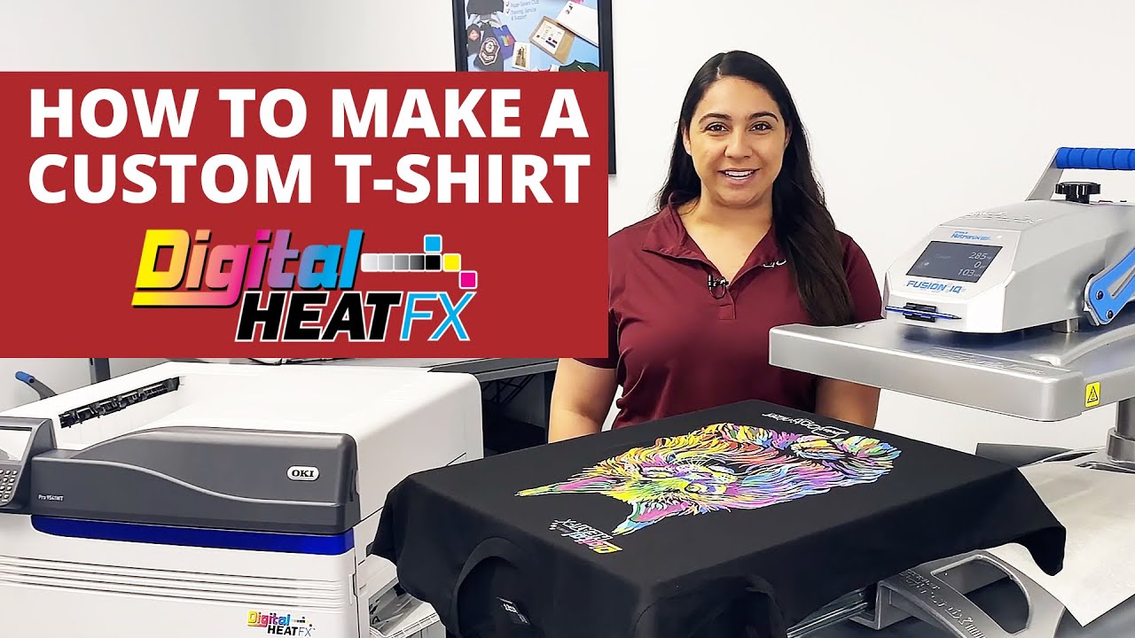OKI pro9541 White Toner Printer | How to Make Custom T-Shirts - YouTube