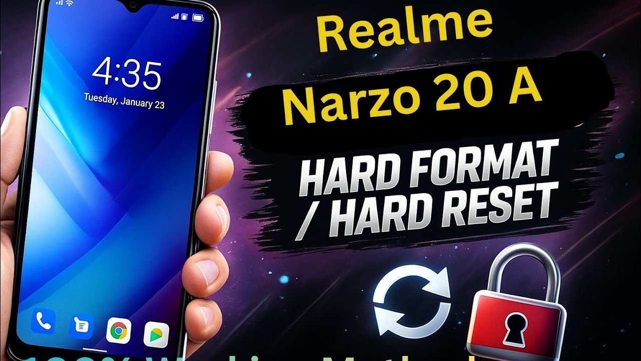 Realme Narzo 20A FRP / Pattern Unlock | Hard Reset Full Guide