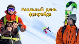 Жесткий фрирайд в Красной Поляне, зарубились со сноубордистом