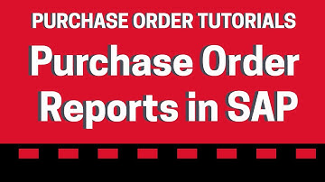 Purchase Order Report in SAP(2022) | SAP MM Purchase Order