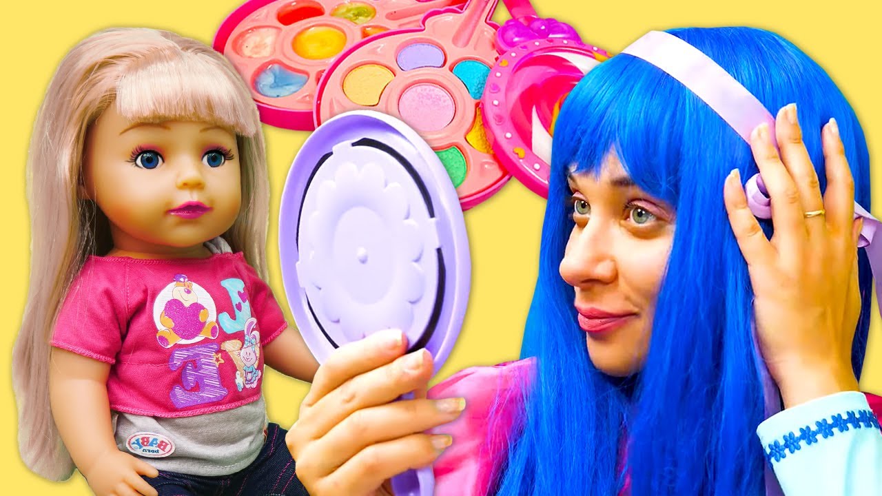 Baby born doll & princess and makeup toys for kids. Baby dolls videos
