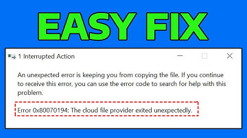 How To Fix The Cloud File Provider Exited Unexpectedly OneDrive Error 0x80070194 in Windows
