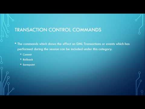 Transactional Control (TCL)