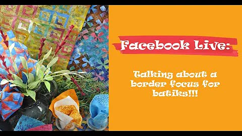 Facebook Live: Talking about a border focus for ba...