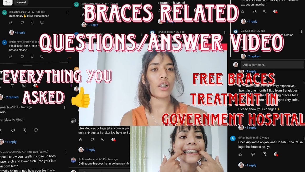 Free braces treatment in Government hospital/Questions answer video😉🏥