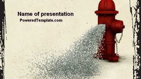 Fire Hydrant PowerPoint Template by PoweredTemplate.com