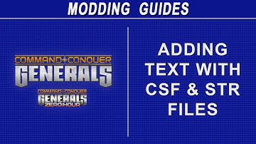 Command & Conquer Generals Modding - Text Editing with CSF and STR Files