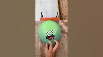 Experiment: Will the emoji water balloon explode if dropped from a height?