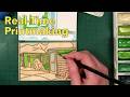 Tiny cottage white-line wood block print | Real-time Printmaking
