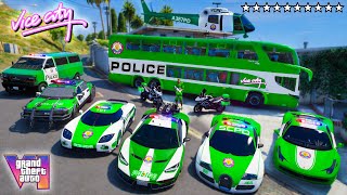 GTA 5  Stealing VICE CITY POLICE CARS with Franklin! (Real Life Cars #44)