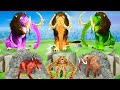 10 monster lion mammoths vs giant wolf fight baby elephant rescue by woolly mammoth animal fights