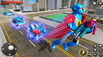 Flying Hero Robot Car Games #1.Android Gameplay