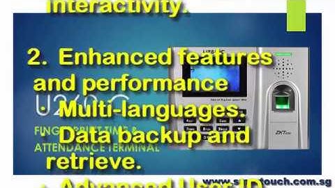 Biometric Fingerprint Machine U260-C Special Features Applied for Time Attendance and Payroll